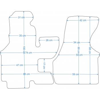 VW T4 1990-2003r. Dywaniki Welurowe RZ