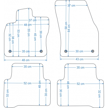 Dywaniki welurowe VW Touran od 2015r. - Jakość Diamond