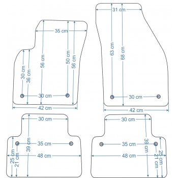 Volvo S40 / V50 2004-2012r. Dywaniki welurowe - GOLD - kolory do wyboru.