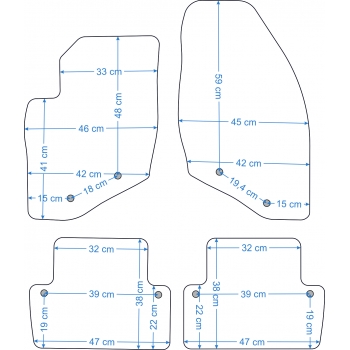 Dywaniki welurowe Volvo S60/V70 2000-2009r. - Jakość Diamond