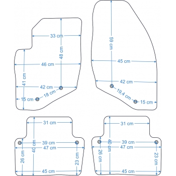 Volvo S80 1998-2006r. Czarne samochodowe dywaniki welurowe Gold