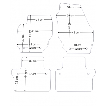 Dywaniki welurowe Volvo S80/V70/XC70 2007-2016r. - Jakość Diamond