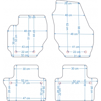 Volvo S80 Sedan 2006-2016r. / V70 Kombi 2007-2016r. / XC70 2007-2016r. Dywaniki welurowe - ECONOMY - kolory do wyboru.