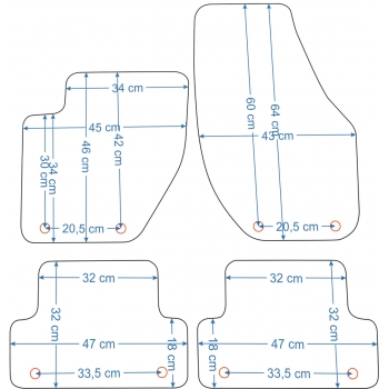Dywaniki welurowe Volvo V40 od 2012r. - Jakość Diamond