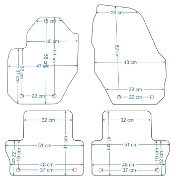 Volvo XC60 2008-2017r. Dywaniki welurowe - ECONOMY - kolory do wyboru.