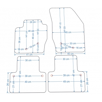 Volvo XC90 5os 2003-01/2015r. Dywaniki Welurowe RZ