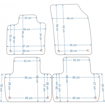 Dywaniki welurowe Volvo XC60 od 2008r. ECONOMY -2519