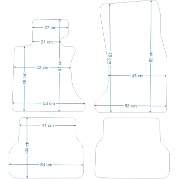 BMW Seria 5 E60/E61 2003-2009r.  Dywaniki welurowe SILVER - WYPRZEDAŻ