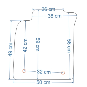 Opel Vectra C Sedan/HB 2004-2008r.  Dywanik Kierowcy  SILVER - WYPRZEDAŻ