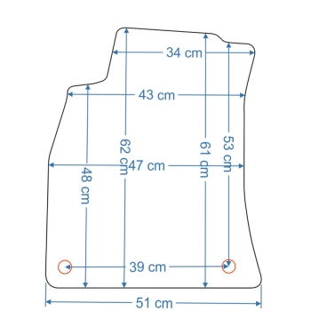 Audi A4 B8 2007-2015r. i A5 Sportback 2009-2016r.  Dywanik Kierowcy  SILVER - WYPRZEDAŻ