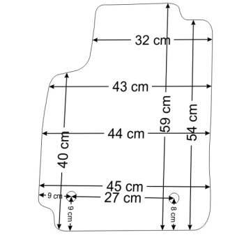Citroen C4 Cactus od 2014r.. Dywanik Kierowcy  SILVER - WYPRZEDAŻ