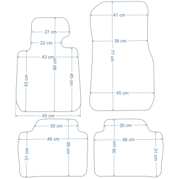 BMW Seria 3 F30/F31 2012-2019r. Dywaniki welurowe DIAMOND - WYPRZEDAŻ