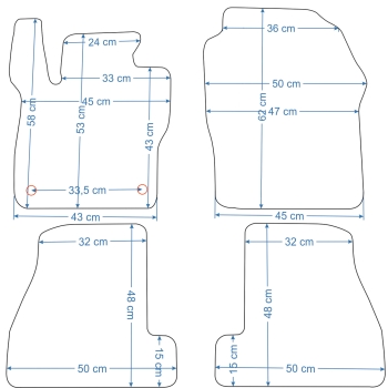 Ford Focus 2011-2015r. Dywaniki welurowe SILVER - WYPRZEDAŻ