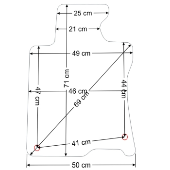 Honda Accord 2008-2016r.  Dywanik Kierowcy  SILVER - WYPRZEDAŻ