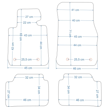 BMW Seria 1 F20/F21 2011-2019r. Dywaniki welurowe SILVER - WYPRZEDAŻ