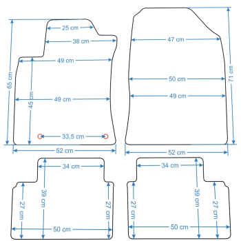 Kia XCeed od 2019r. / Kia XCeed Plug-in Hybrid od 2020r. Dywaniki welurowe LUX - WYPRZEDAŻ