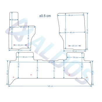 Land Rover Discovery V (2017–>) .  Dywaniki welurowe SILVER - WYPRZEDAŻ