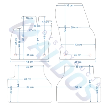 VW Caddy od 11.2020r. Dywaniki gumowe GLEDRING.