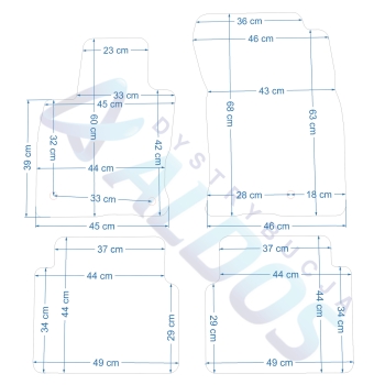 Ford Escape od 05/2020r. Dywaniki gumowe GLEDRING.