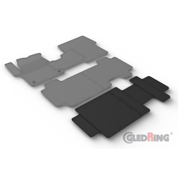 Gumowe dywaniki Gledring – Citroën SpaceTourer osobowy (III rząd) – NIE pasuje do Half Cargo i Cargo