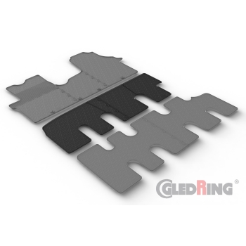 Gumowe dywaniki Gledring – Opel Vivaro osobowy (II rząd, drzwi przesuwne po obu stronach) 2014–2019