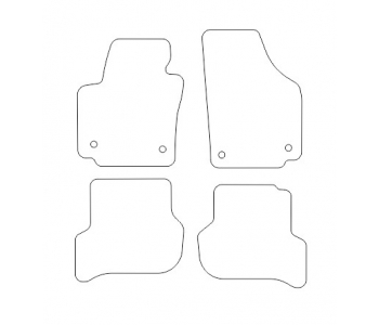 Seat Leon II 2005-2012 r. Dywaniki Welurowe op