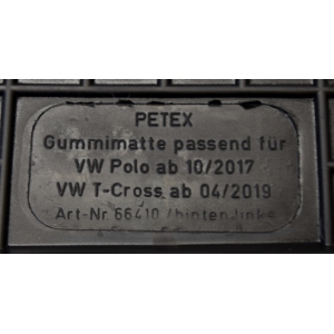 Dywaniki Gumowe VW Polo od 2017r. / T-Cross od 2019r. - Producent PETEX