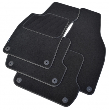 Dywaniki samochodowe Silver Audi A4 B6 2000-2004r. / Audi A4 B7 2004-2008r. /Seat Exeo 2009-2013 - ekoskóra