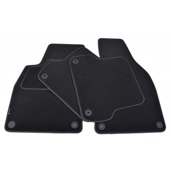 Dywaniki samochodowe Silver Audi A4 B6 2000-2004r. / Audi A4 B7 2004-2008r. /Seat Exeo 2009-2013 - ekoskóra