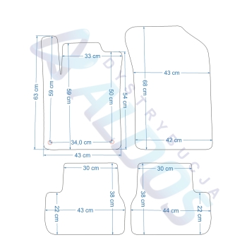 Dywaniki gumowe Petex - Citroen DS3 2010-2015r.