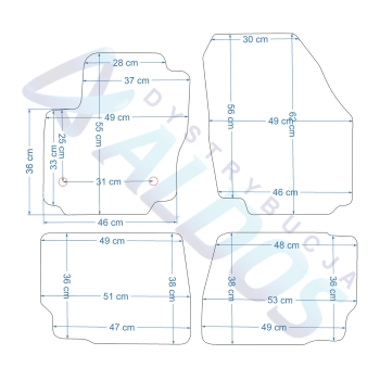 Dywaniki Gumowe Ford Mondeo 12-14r. - Petex