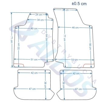 Dywaniki Gumowe Golf III, Golf III Cabrio, Vento