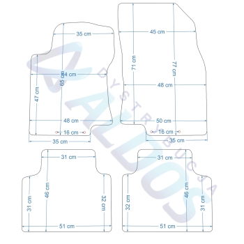 Dywaniki Gumowe Nissan X-Trail T32 2014-2022r.-  Petex