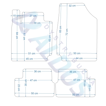 Dywaniki Gumowe Nissan Micra K12 03-10r. - Petex