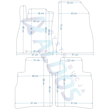 Dywaniki Gumowe Nissan Pulsar 10/2014-2018r.-  Petex