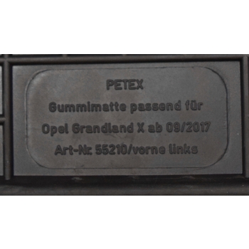 Dywaniki Gumowe Petex: Opel Grandland X od 10.2017r.