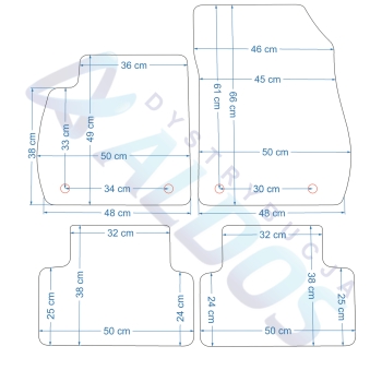 Dywaniki Gumowe Opel Zafira C 2012-2019r. 5os. Producent Petex