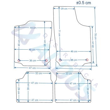 Dywaniki Gumowe Opel Corsa C 2000-2006r. -Petex