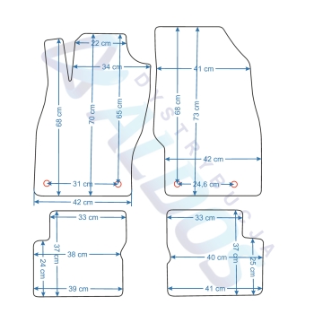 Dywaniki Gumowe Opel Corsa D 06-14r. - Petex