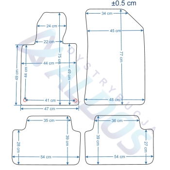 Dywaniki Gumowe Peugeot 508 2011-2017r. - Petex