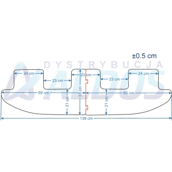 3 (Trzeci) rząd Dywaniki Gumowe do: Seat Alhambra od 10/2010r. i VW Sharan od 9/2010r.