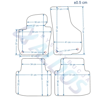 Dywaniki Gumowe Skoda Superb III od 2015r.- Petex