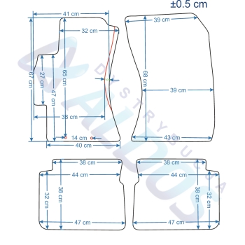 Subaru Impreza 2007-2013r. / Forester 2008-2013r. / Subaru Legacy 2003-2009r. Dywaniki Gumowe Petex