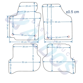 Dywaniki Gumowe VW Golf V Plus 05-14r. - Petex