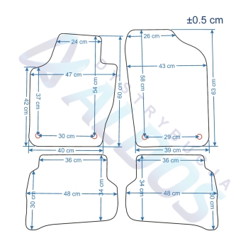 Dywaniki Gumowe VW Polo V 09-17r. - Petex