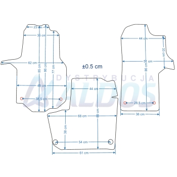 Dywaniki Gumowe VW Crafter od 03/2017r. - Producent Petex