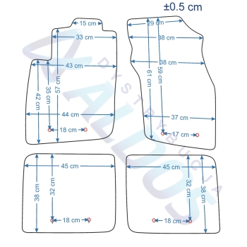 Dywaniki Gumowe Volvo S40 / V40 96-04r. - Petex