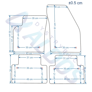 Dywaniki Gumowe Volvo C30 /S40/ V50 04-12r.- Petex