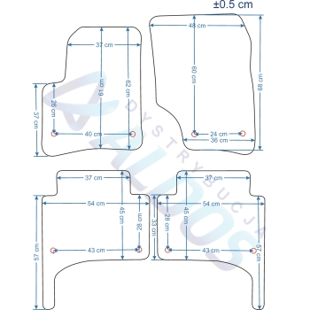 Dywaniki gumowe Petex - VW Touareg 2002-2010r.