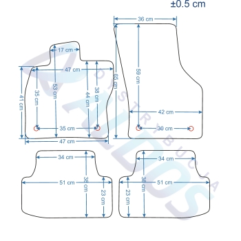 Dywaniki gumowe Petex - VW Golf VIII HB od 2020r.